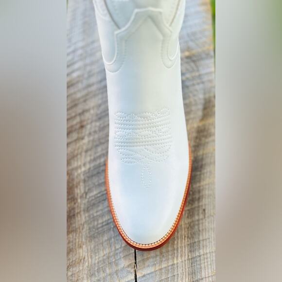 Dreamcia Women’s Wide Calf Cowboy Boots|Ivory Embroidery Design|Faux Leather|9.5 - Picture 6 of 16